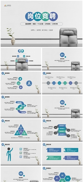 簡約實(shí)用崗位競聘ppt模板