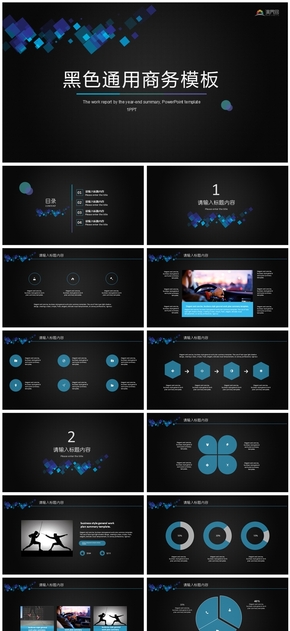 黑色商務(wù)風(fēng)工作總結(jié)PPT模板