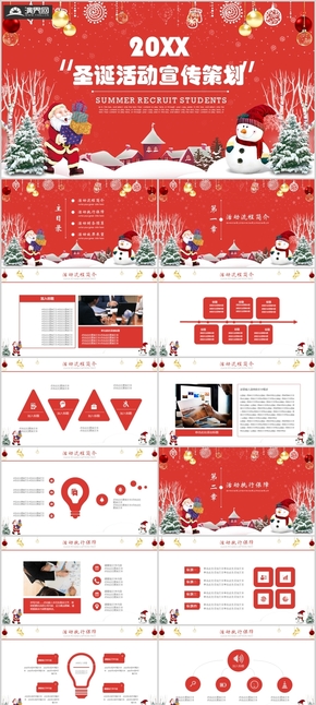  PPT template for Christmas promotion planning