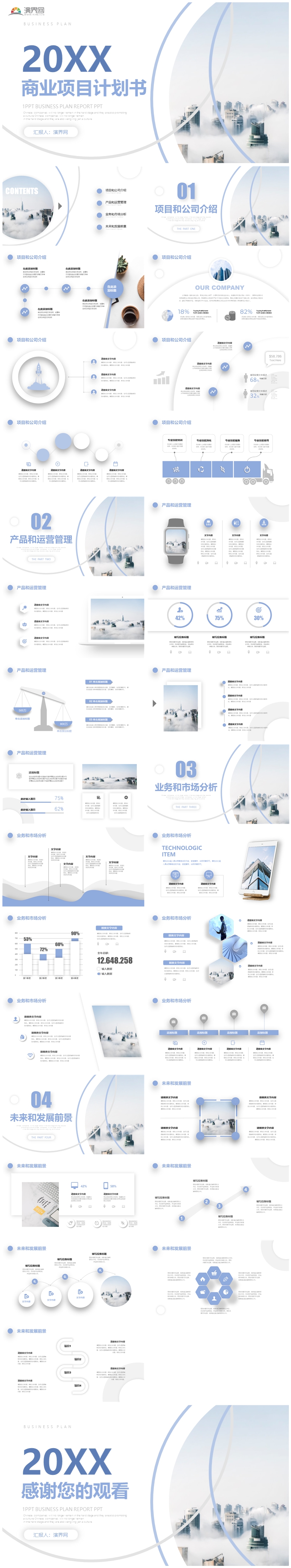 大氣商業(yè)項(xiàng)目計劃書PPT模板