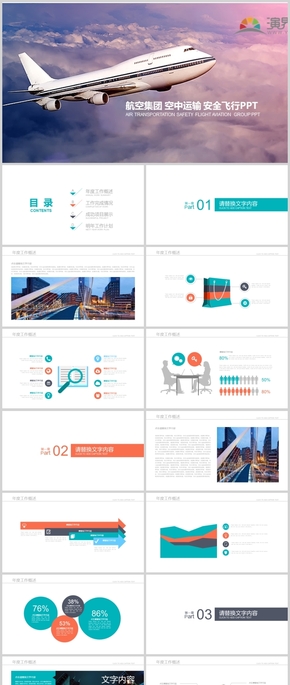 航空安全飛行工作匯報(bào)PPT模板