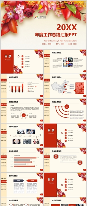 年度工作總結(jié)匯報PPT模板