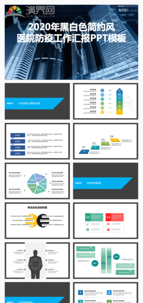 2020年黑白色簡約風(fēng)醫(yī)院防疫工作匯報(bào)PPT模板