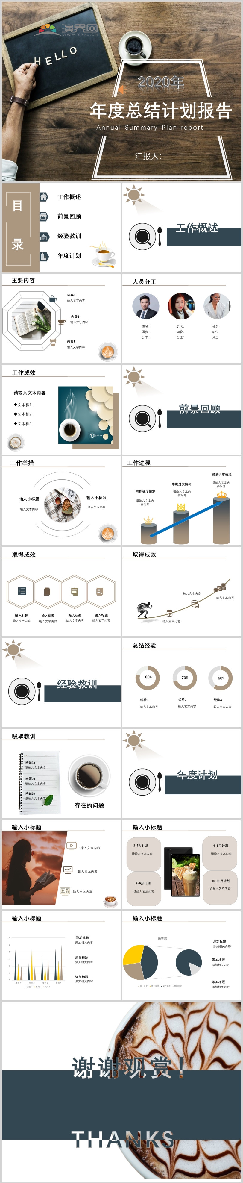 年度總結(jié)、計劃、匯報、簡約、大氣、實用