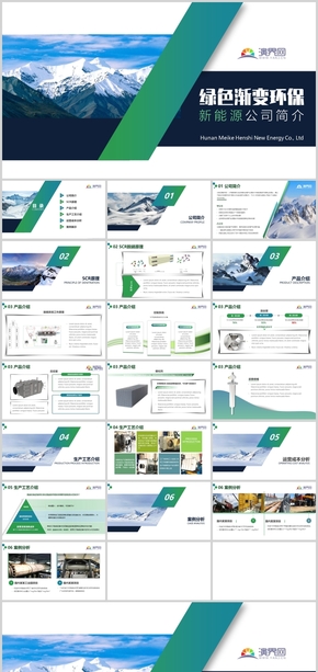 綠色漸變環(huán)保商務新能源公司業(yè)務簡介