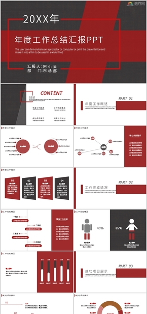 年中/年終總結(jié)報告PPT模板