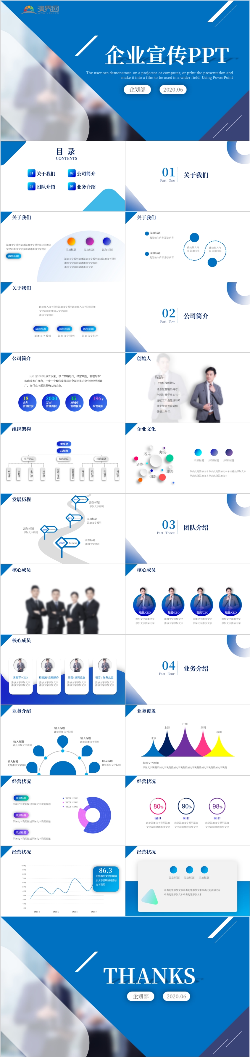 2020年公司介紹企業(yè)宣傳品牌策劃企業(yè)策劃營銷策劃品牌推廣PPT通用模板簡約大氣扁平商務風