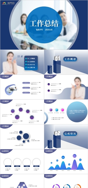 工作總結(jié)年終總結(jié)工作匯報工作計劃述職報告簡約大氣扁平商務(wù)小清新實用PPT通用模板