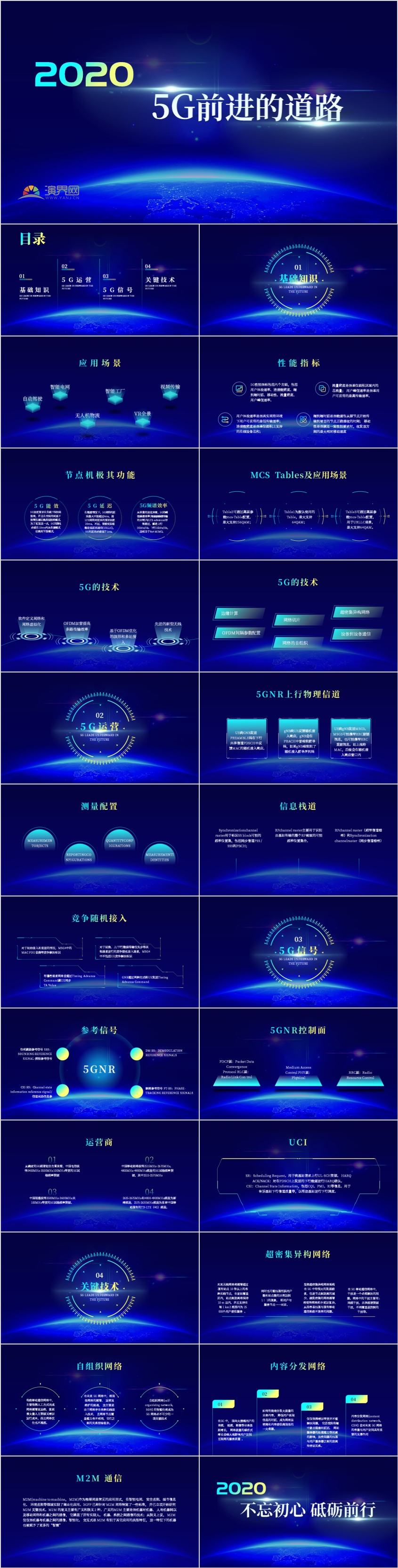 藍色科技風(fēng)5G前進的道路5G基礎(chǔ)知識