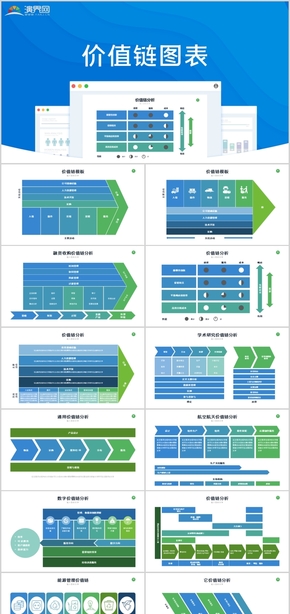 創(chuàng)意商務信息圖表價值鏈ppt圖表合集