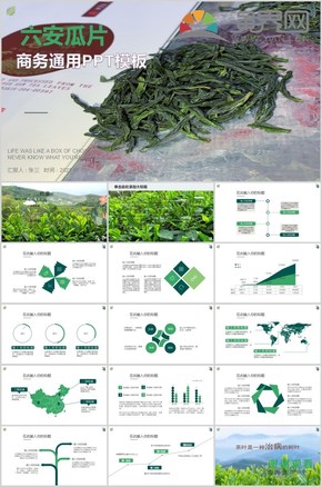 六安瓜片商務(wù)匯報(bào)通用ppt模板