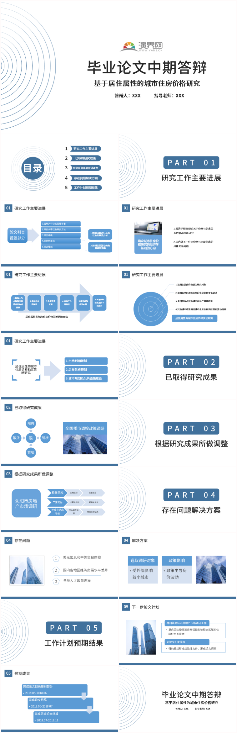 簡約大學(xué)生畢業(yè)論文答辯PPT模版