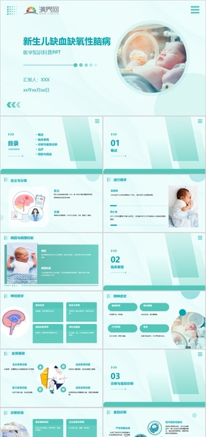  PPT of medical knowledge of neonatal hypoxic-ischemic encephalopathy