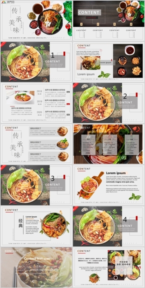 簡約商務(wù)美食分享匯報(bào)PPT模板