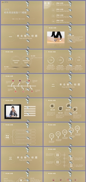 202X棕色簡潔匯報(bào)PPT模板