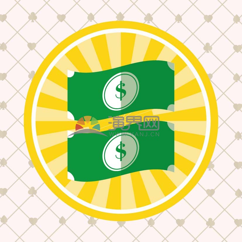 錢(qián)幣轉(zhuǎn)盤(pán)矢量圖標(biāo)