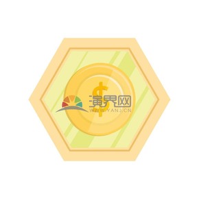 趣味活潑簡約清新黃色金融貨幣卡通圖標(biāo)