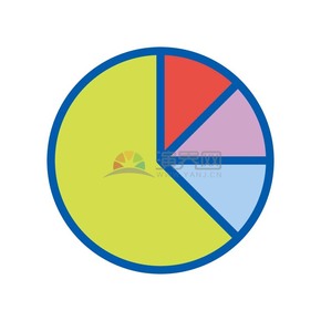 矢量多色商業(yè)數據餅狀圖素材