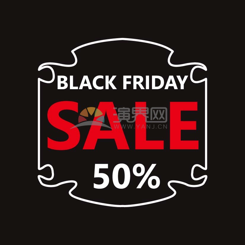 黑色星期五促銷矢量素材