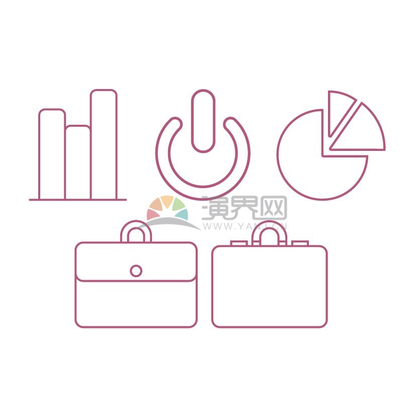 紫色邊框商業(yè)圖標矢量素材