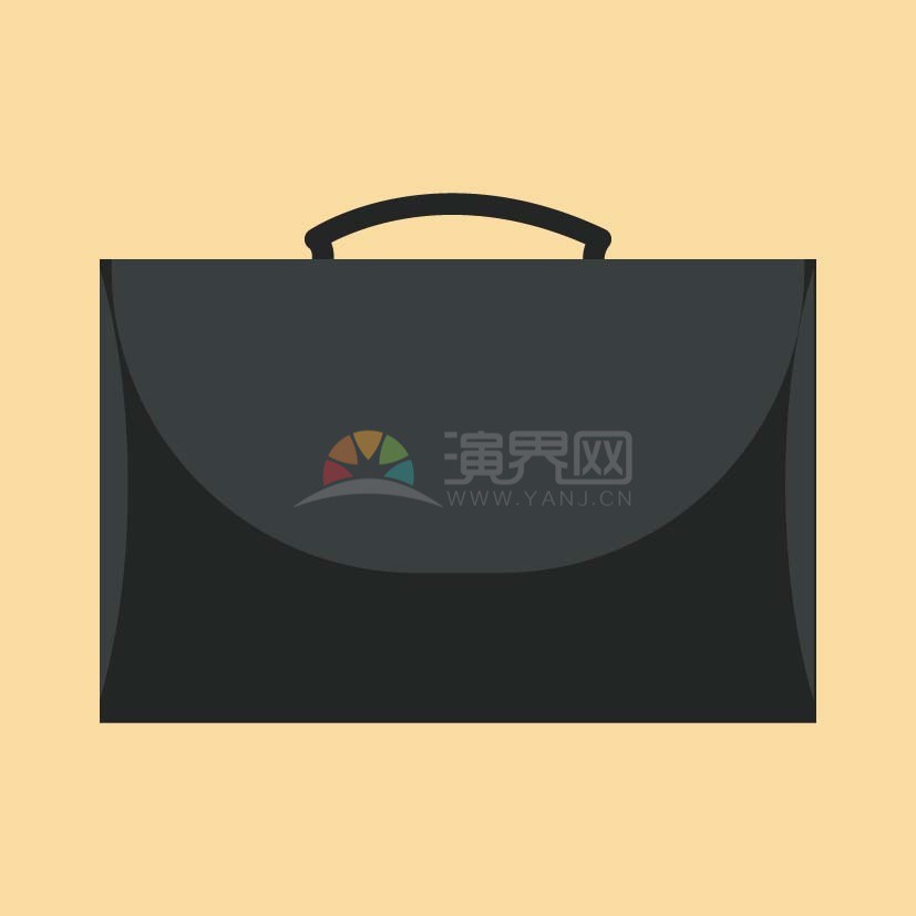 黑色公文包商業(yè)圖標(biāo)矢量素材