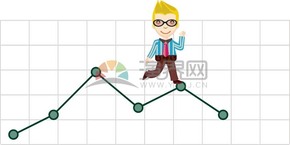 數(shù)據(jù)分析折線圖商業(yè)圖標矢量素材