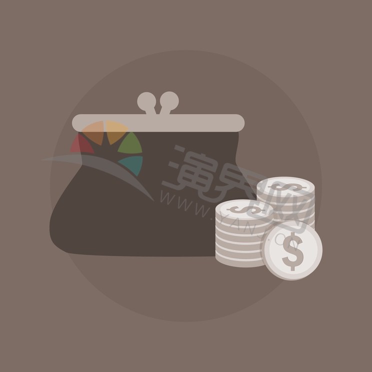 棕色商業(yè)金融元素圖標(biāo)