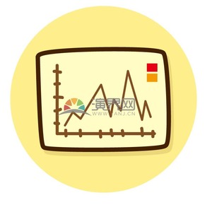 趣味活潑簡約清新商業(yè)金融變化趨勢(shì)卡通圖標(biāo)