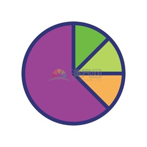 矢量多色商業(yè)數(shù)據餅狀圖素材