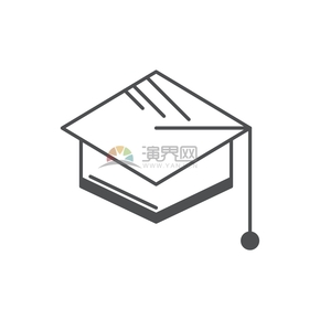 白色簡單學(xué)士帽圖標(biāo)創(chuàng)意設(shè)計