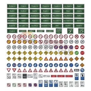 地區(qū)地方名稱道路交通提示指示牌標(biāo)志圖標(biāo)合集