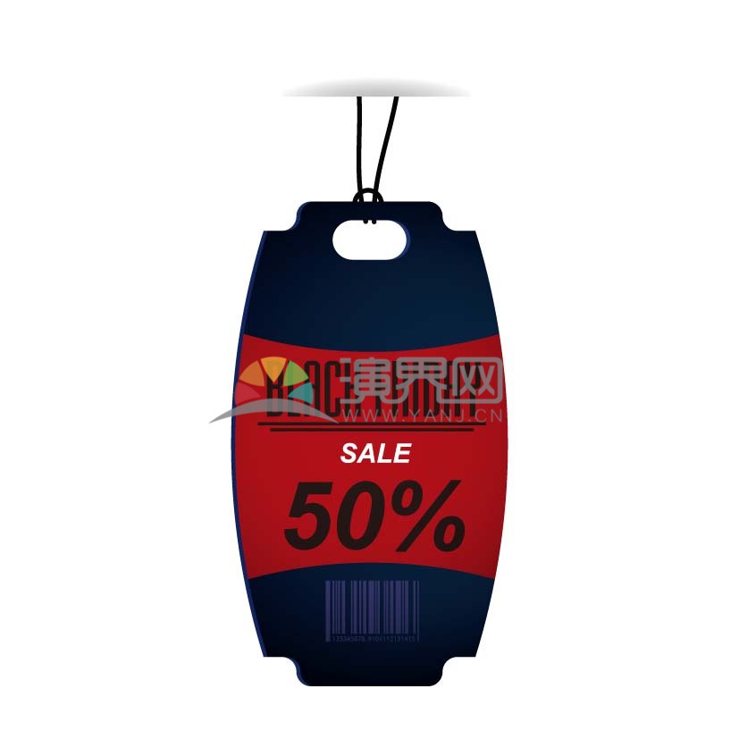 商業(yè)促銷黑色星期五吊牌五折圖標(biāo)矢量圖素材