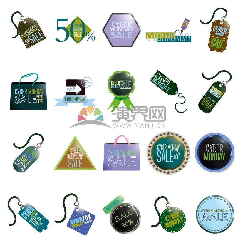 周一購(gòu)物日優(yōu)惠折扣素材合集