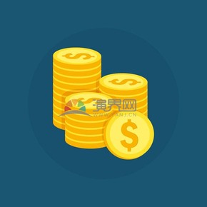 趣味活潑簡(jiǎn)約清新金融商業(yè)錢(qián)幣金幣卡通圖標(biāo)