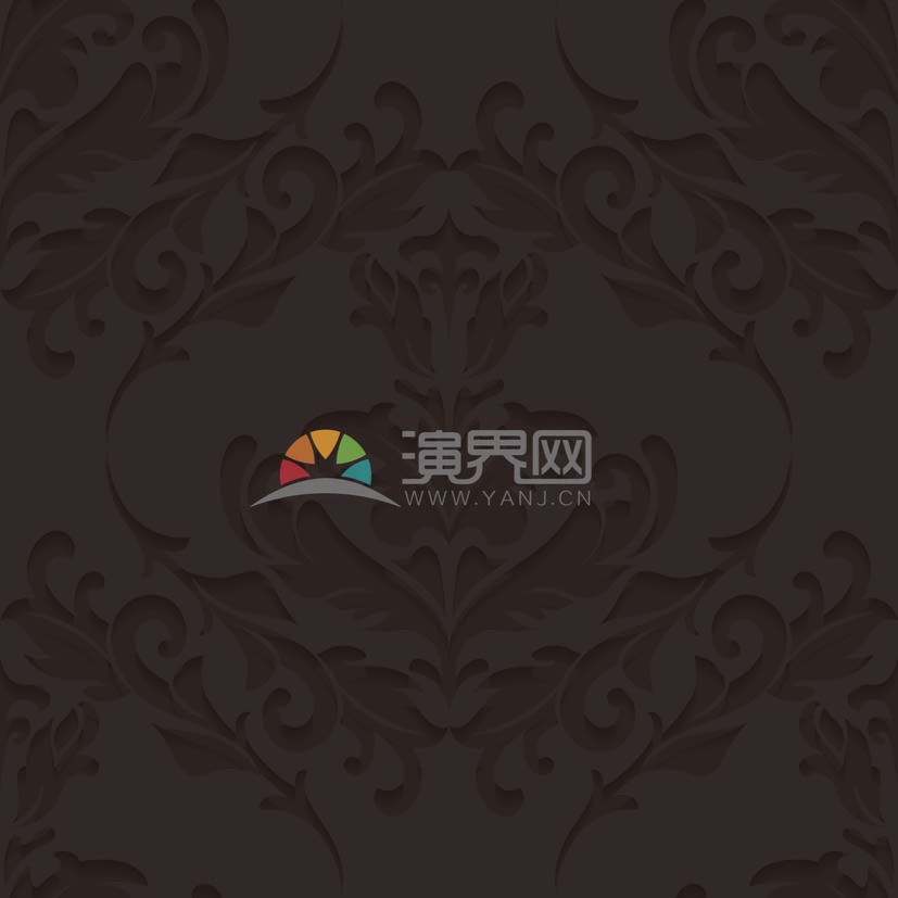 深底黑色古典花紋矢量背景圖