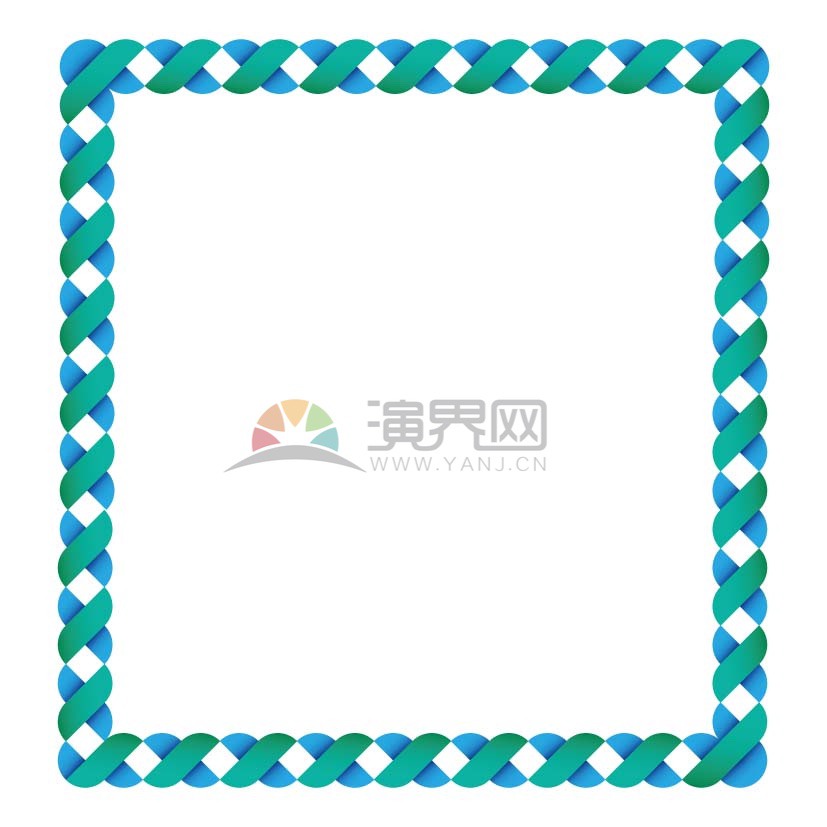 綠色藍色抽帶正方形畫框鏡框展示框