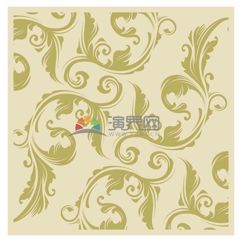 古典花紋矢量背景