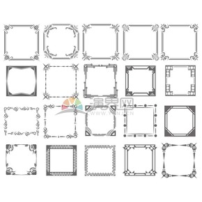 正方形對(duì)稱極簡線條邊框底框大合集