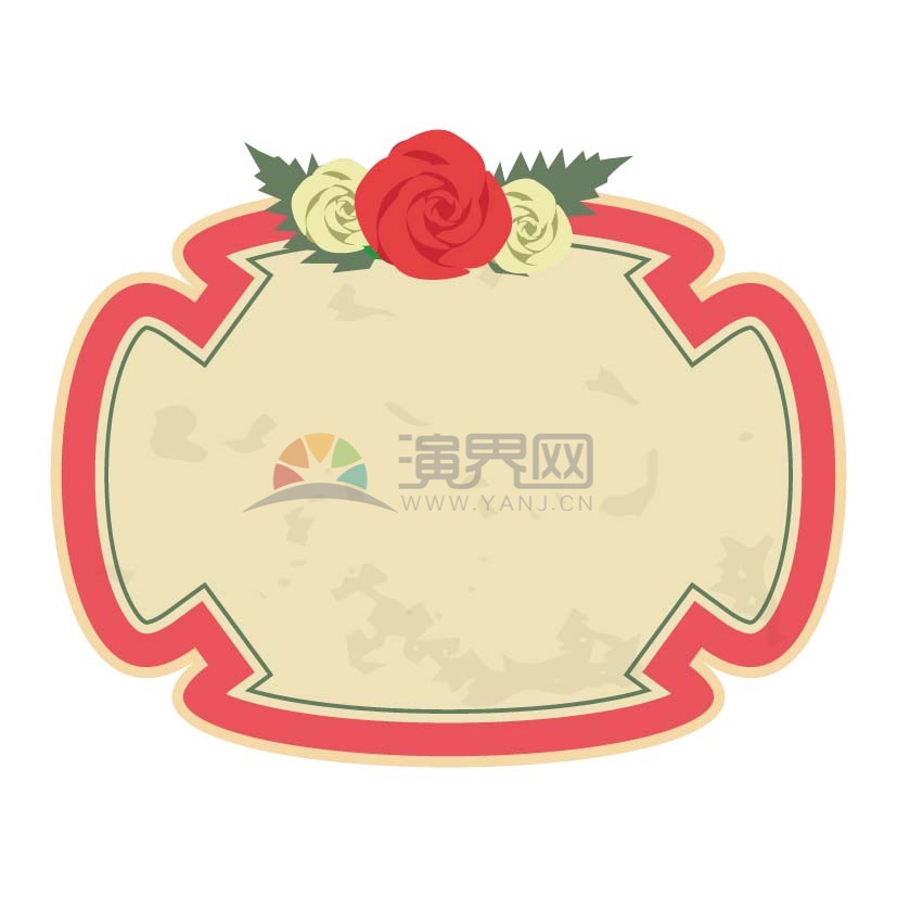 玫瑰白色不規(guī)則愛情紅色鏡框畫框展示框