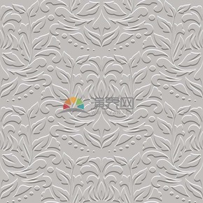  Gray relief classical pattern vector background