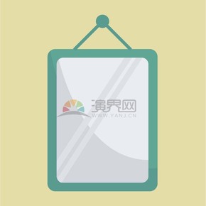 小清新綠長(zhǎng)方形邊框素材