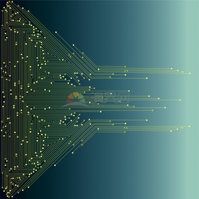科技芯片電路板集成電路線(xiàn)條金字塔建筑