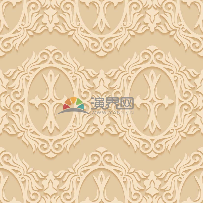古典花紋矢量背景圖