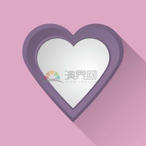 愛心樣式長(zhǎng)投影風(fēng)格邊框