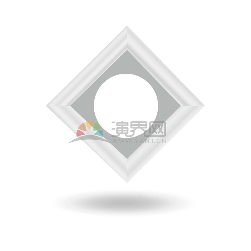 銀灰棱形中空邊框