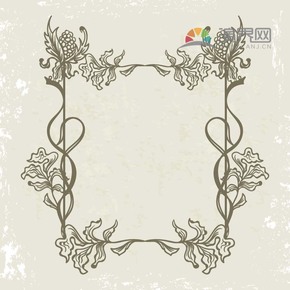  Black flower square creative classical simple design practical decorative pattern frame