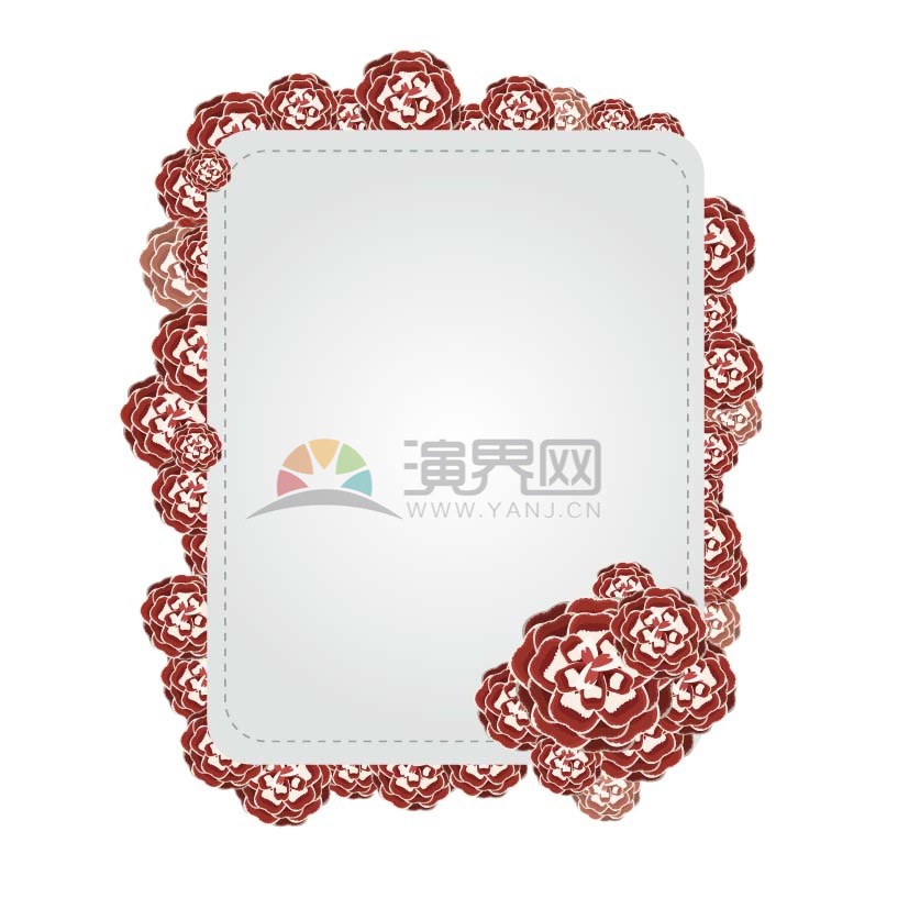 玫瑰花瓣裝飾框