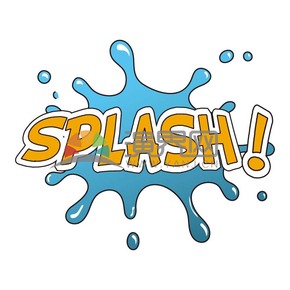  Water Drops Splash Background Art Word SPLASH Vector