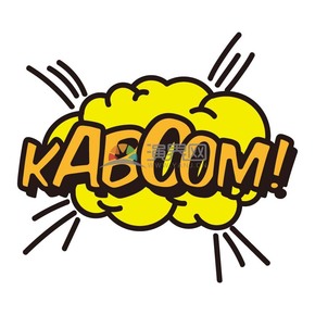 黃色背景藝術字KABOOM