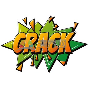 多邊形沖擊立體藝術字crack